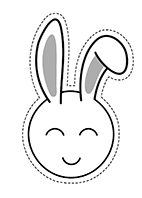 Ausmalbild für Osterhase 2