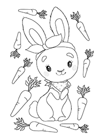 Ausmalbild für Osterhase 2