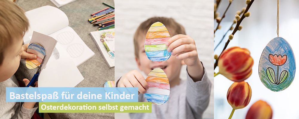 Osterdekoration - DIY Bastelidee und Beschäftigung für deine Kinder zu Ostern - Free Download