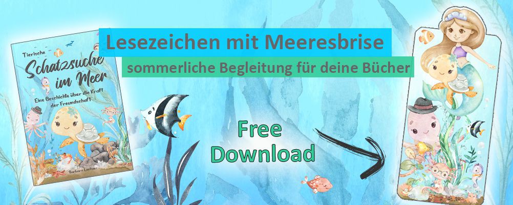 Sommerliches Lesezeichen für deine Kinderbücher - Free Download